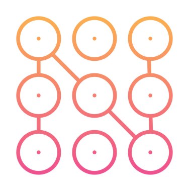 Desen ağ simgesi, vektör illüstrasyonu