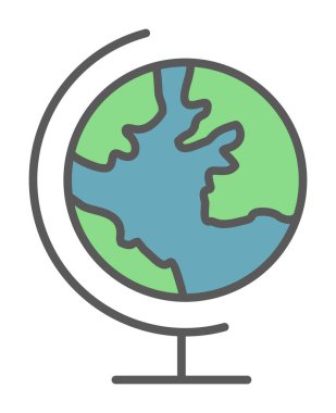 dünya simgesi, vektör illüstrasyonu basit tasarım