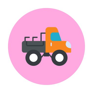 Canavar kamyon simgesi vektör illüstrasyonu