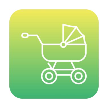 bebek arabası kutsal kişilerin resmi, vektör çizim 