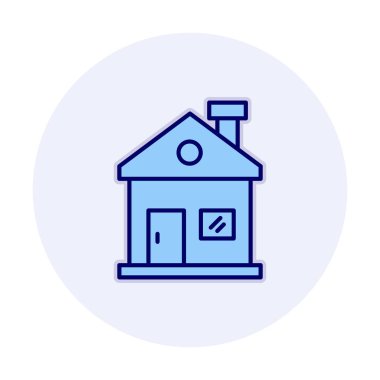 Ev. Web simgesi basit illüstrasyon