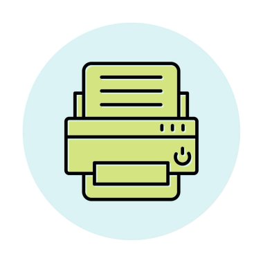 yazıcı simgesi web basit illüstrasyon