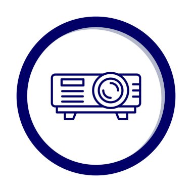 Projektör simgesi basit illüstrasyon vektörü