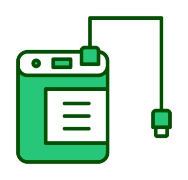 harici sabit disk simgesi, vektör illüstrasyonu basit tasarım