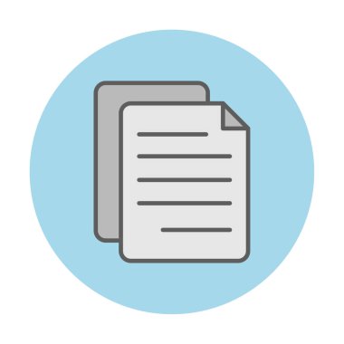 belge düz simgesi, vektör illüstrasyonu 