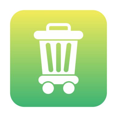 Çöp kutusu web simgesi, vektör illüstrasyonu