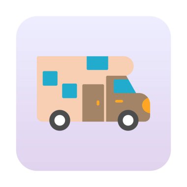 Van düz vektör simgesi