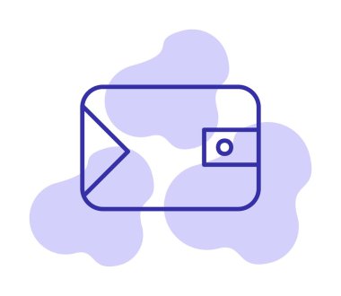 cüzdan vektör simgesi basit illüstrasyon