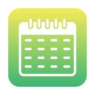 Takvim düzlüğü simgesi, vektör illüstrasyonu 