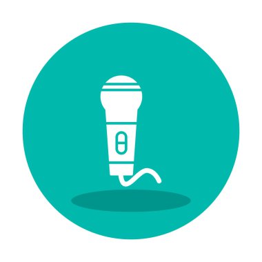 Mikrofon. Web simgesi vektör illüstrasyonu