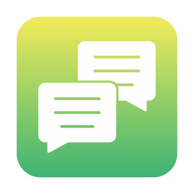 Basit konuşma baloncukları Konuşma simgesi, vektör illüstrasyonu