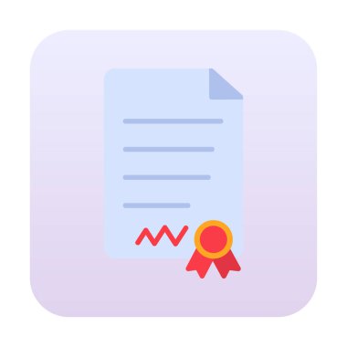 Beyaz arkaplanda diploma vektör illüstrasyonu