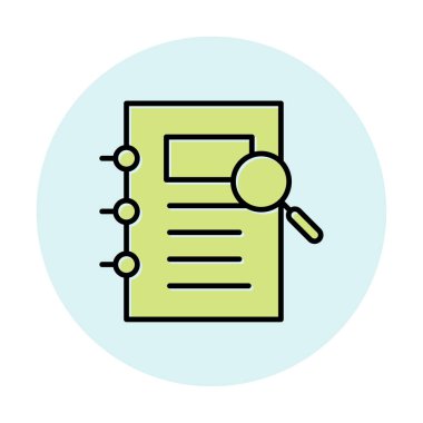 ofis kağıdı ve büyüteç