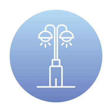 Beyaz arkaplanda Park Lambası 'nın vektör illüstrasyonu