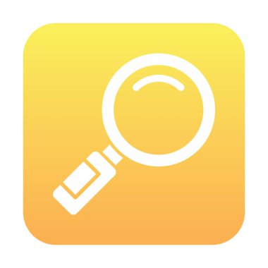 Büyüteç simgesi düz stil. Loupe renk simgesini ara. Vektör illüstrasyonu 