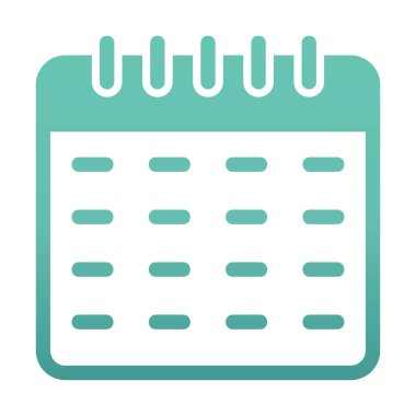 Takvim düzlüğü simgesi, vektör illüstrasyonu 