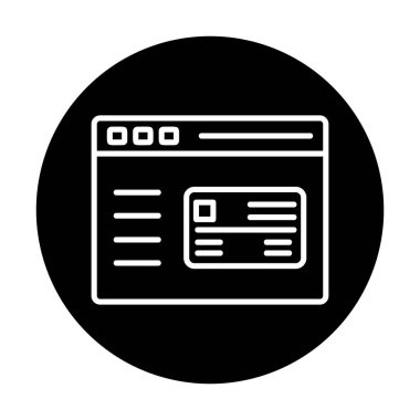 Basit Web Ödeme simgesi, vektör illüstrasyonu