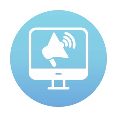 çevrimiçi pazarlama simgesi vektör illüstrasyonu 