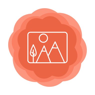 Doğa web simgesi, vektör illüstrasyonu 