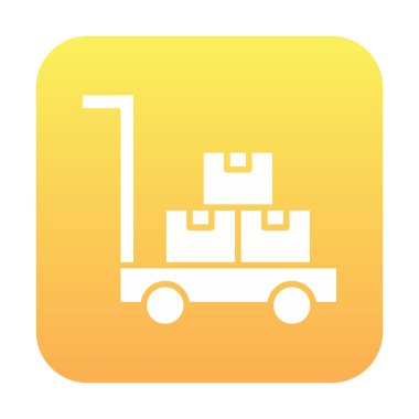 Trolley simgesi, vektör illüstrasyon tasarımı.