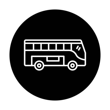 bus simgesi tasarım logo şablonu