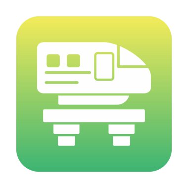 Monoray yaratıcı ikonu. Işınlama simgeleri koleksiyonu. İzole edilmiş Raylı İşareti 