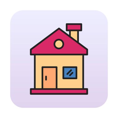 Ev. Web simgesi basit illüstrasyon