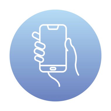 Cep telefonu simgesi, vektör illüstrasyonu  