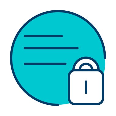 Asma kilit. Web simgesi basit illüstrasyon