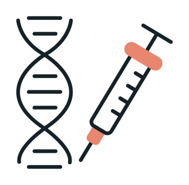 Gen yapısı simgesi. Mobil konsept ve web uygulamaları için bilim simgesi.