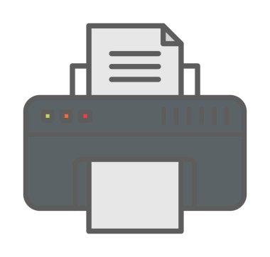 yazıcı simgesi web basit illüstrasyon