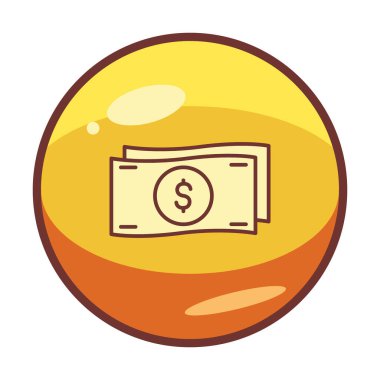 para ve para simgesi, vektör illüstrasyonu basit tasarım