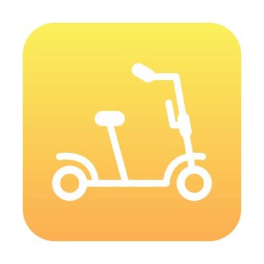 Scooter simgesi vektör illüstrasyonunu tekmele