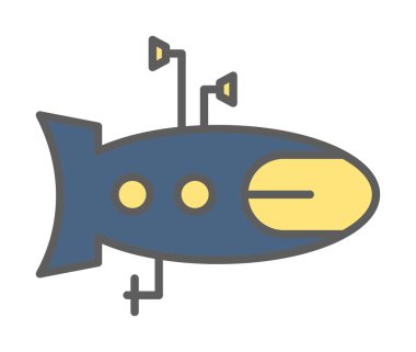 denizaltı simgesi web basit illüstrasyon