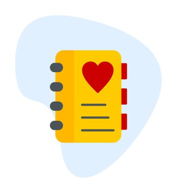 not defteri simgesi, vektör illüstrasyonu 