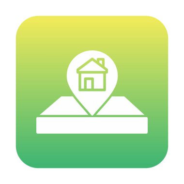 House Location Pin. Ev GPS sembolü, harita işaretleyici
