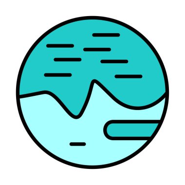 Gezegenler simgesi, vektör illüstrasyonu