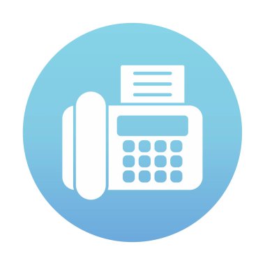 Faks makinesi. Web simgesi basit illüstrasyon