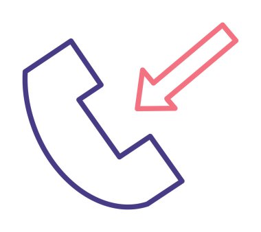 telefon arama simgesi, vektör illüstrasyonu basit tasarım