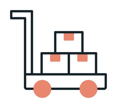 Trolley simgesi, vektör illüstrasyon tasarımı.