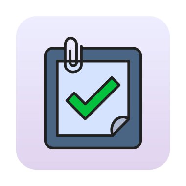 Planlayıcı Tamamlanmış simge vektör çizimi