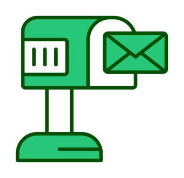 posta kutusu simgesi, vektör illüstrasyonu basit tasarım