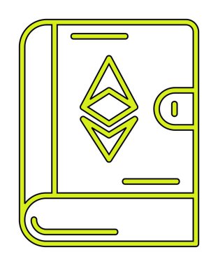 Kitap simgesi, vektör illüstrasyonunda ruhani işaret