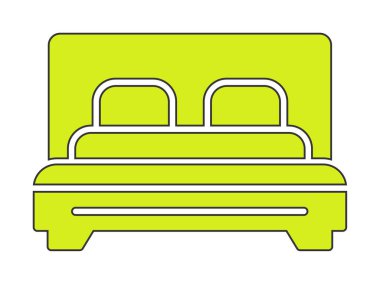 yastıklı yatak vektör simgesi modern basit tasarım