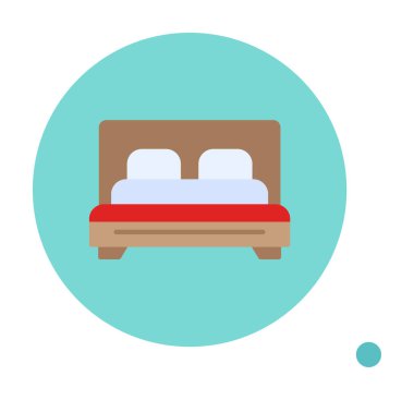 yastıklı yatak vektör simgesi modern basit tasarım