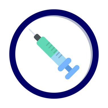 Enjeksiyon Virüsü simgesinin vektör çizimi