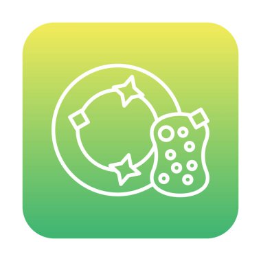 Tabak Süngeri web simgesi, vektör illüstrasyonu