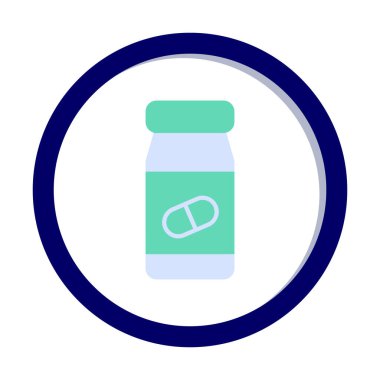 Hapları şişe simge vektör çizim