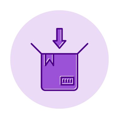 paket simgesi vektör illüstrasyonu