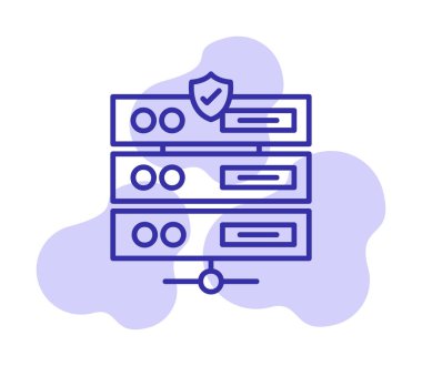 Sunucu simgesi tasarımı, vektör illüstrasyonu                